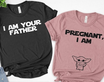 Pregnancy Announcement Shirts, I Am Father, Disney Pregnant, War Star Pregnancy, Gender Reveal, Wars Star Couples T Shirt, Maternity Disney