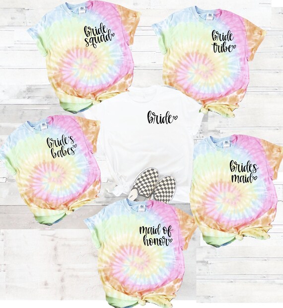 Bride Squad Tribe Babes Tie-dye Tees, Bridesmaid Tees, Tie Dye Bachelorette  Party Shirts Tie Dye, Bridal Party Shirts, Wedding Party T-shirt - Etsy