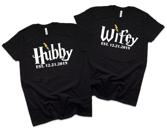 Wifey Est 2019 Newlywed Tshirt Hubby & Wifey Couple Gift Tee Wifey Est 2019 Newlywed Tshirt Hubby & Wifey Couple Gift Tee