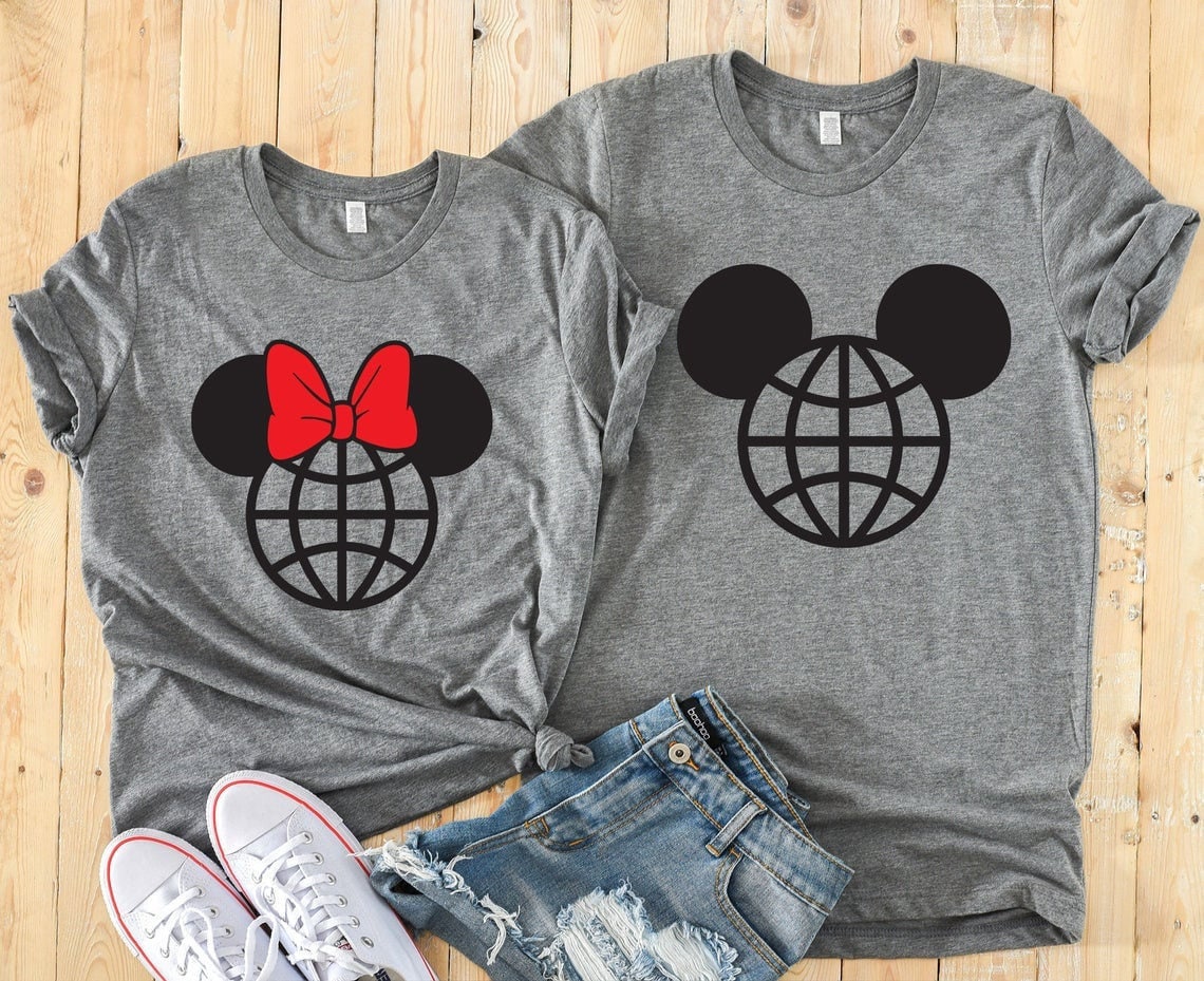 Epcot Couples Shirts, Disney Couples, Disneyworld T-Shirts, Disney Matching, Epcot Shirts