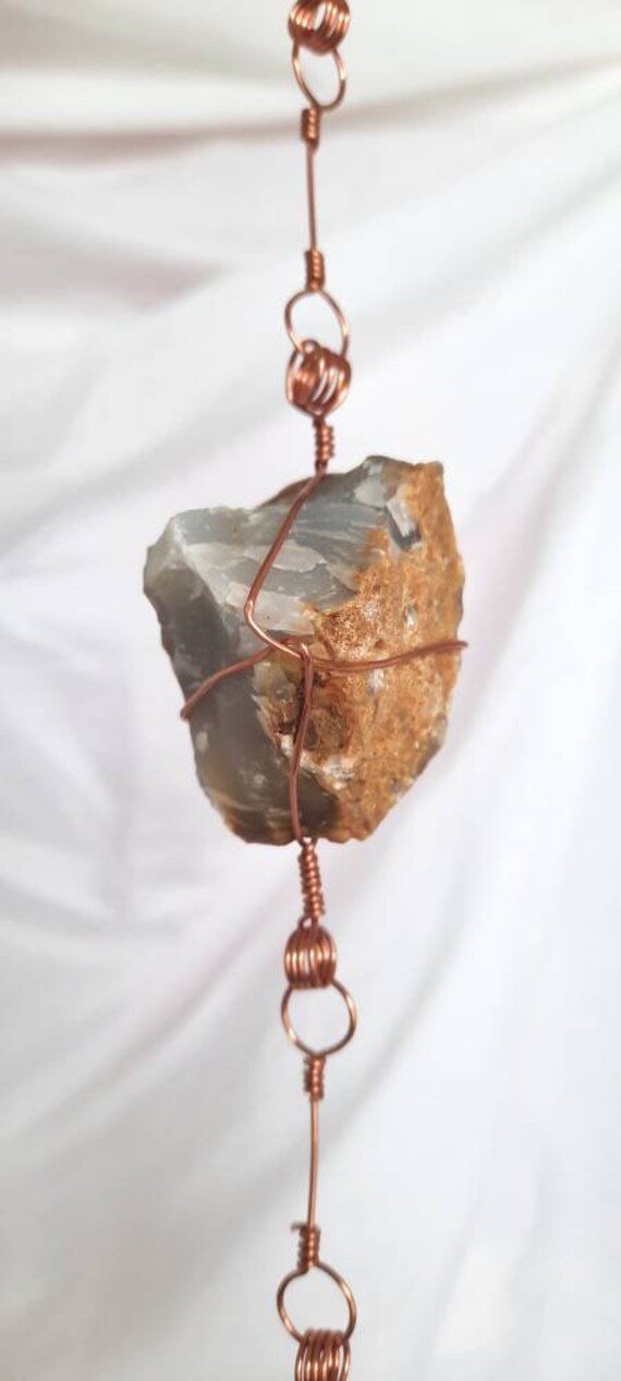 Copper outlet wrapped crystals