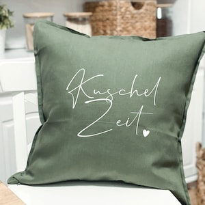 Kissenbezug 50 x 50 Kuschelzeit Frühlingskissen Kissenhülle Geschenkidee Deko afbeelding 1