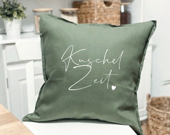 Kissenbezug 50 x 50 Kuschelzeit · Frühlingskissen · Kissenhülle · Geschenkidee · Deko