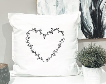 Cushion cover 50 x 50 heart · Country house · Cushion cover · Gift idea · Decoration · Spring