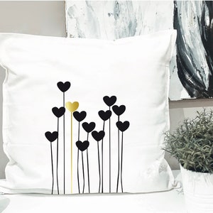Cushion cover 50 x 50 heart · hearts · cushion cover · gift idea · decoration · LOVE