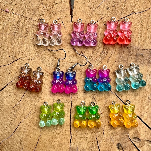 Gummibärchen Ohrringe, Glitzer