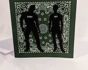 Hunter Green Bandana Hanky Code Blanko Grußkarte