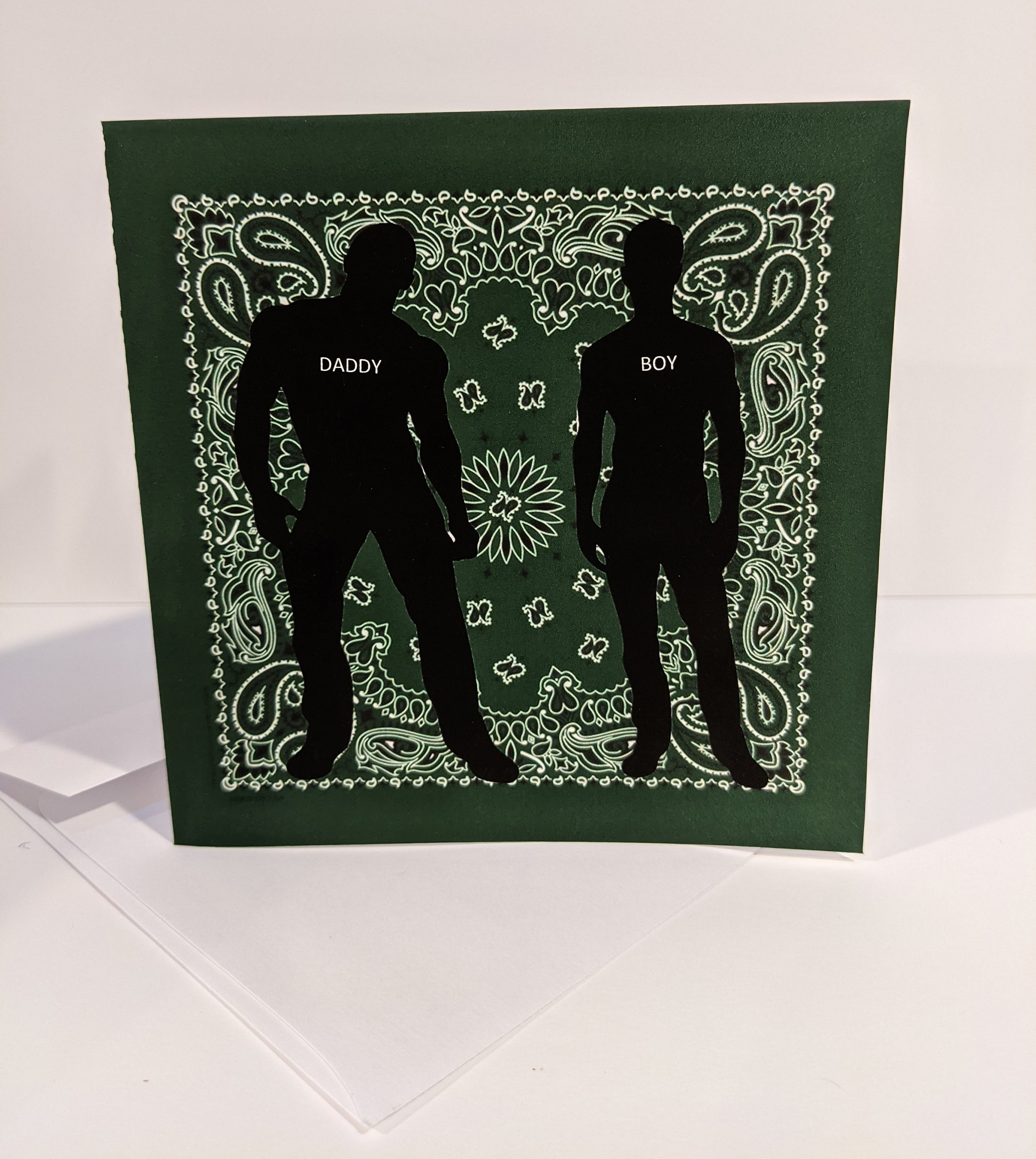 Hunter Green Bandana Hanky Code Grußkarte mit Botschaft Etsy