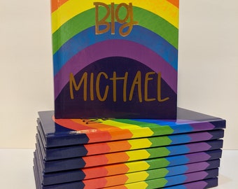 Personalized Rainbow Blank Journal Book