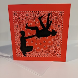 Red Bandana Hanky Code Blank Tarjetas de felicitación