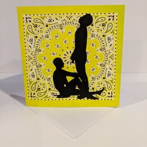 Gelbe Bandana Hanky Code Blanko Grußkarte