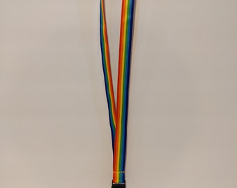 Rainbow Lanyard Badge Holder/Key Chain