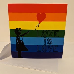 Banksy Love Is Love Grußkarte