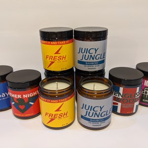 Poppers Inspired Novelty Clean Scented Candles