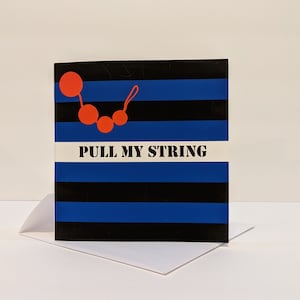 Anal Beads Gay Leather Flag Greeting Card
