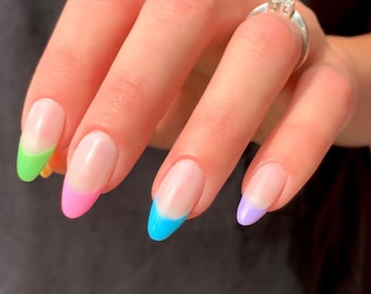 IVY Reusable Press On Nails • Colorful French Nails