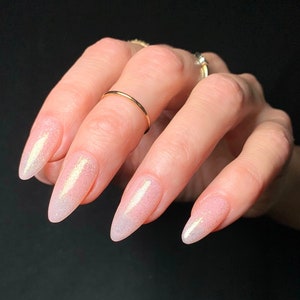 JULIETTE Reusable Press On Nails • Sheer Sparkle Nails