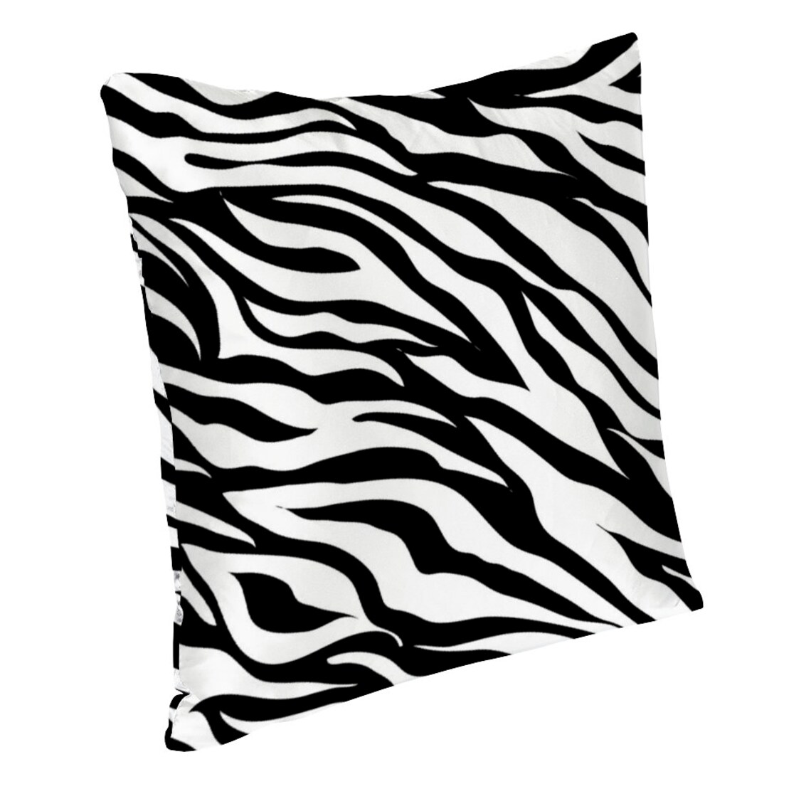 Zebra Print Satin Double Sided Cushion Cover Etsy