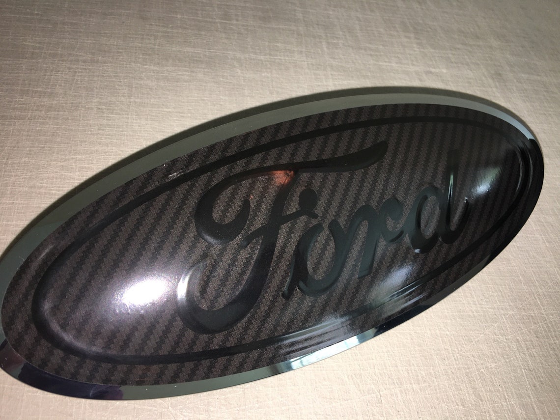 Ford F150 Emblem Overlay Carbon Fiber Oval Badge Blackout Etsy