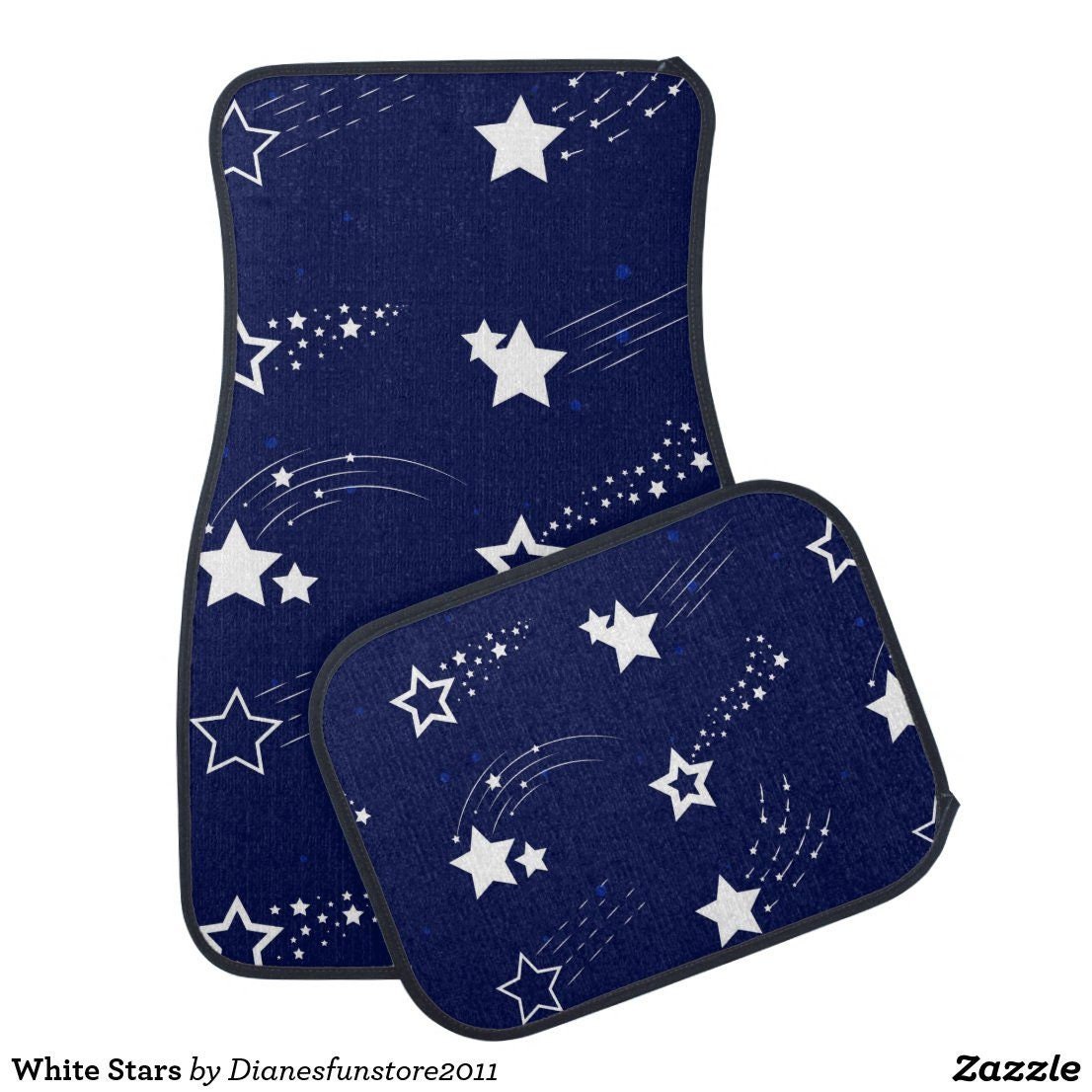 White Stars Car Floor Mat _ Etsy
