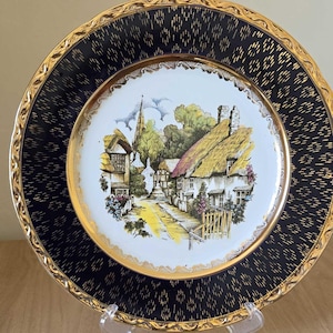Pair of Weatherby Hanley England Royal Falcon Ware Display Plates