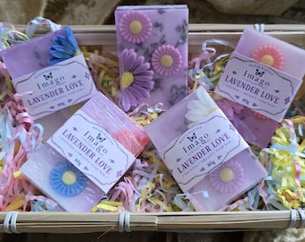 Handcrafted Lavender Soap Bar, Parma Violet Scent, Natural Artisan Skincare
