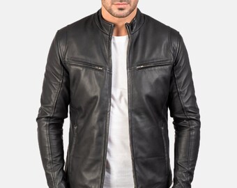 etsy leather biker jacket