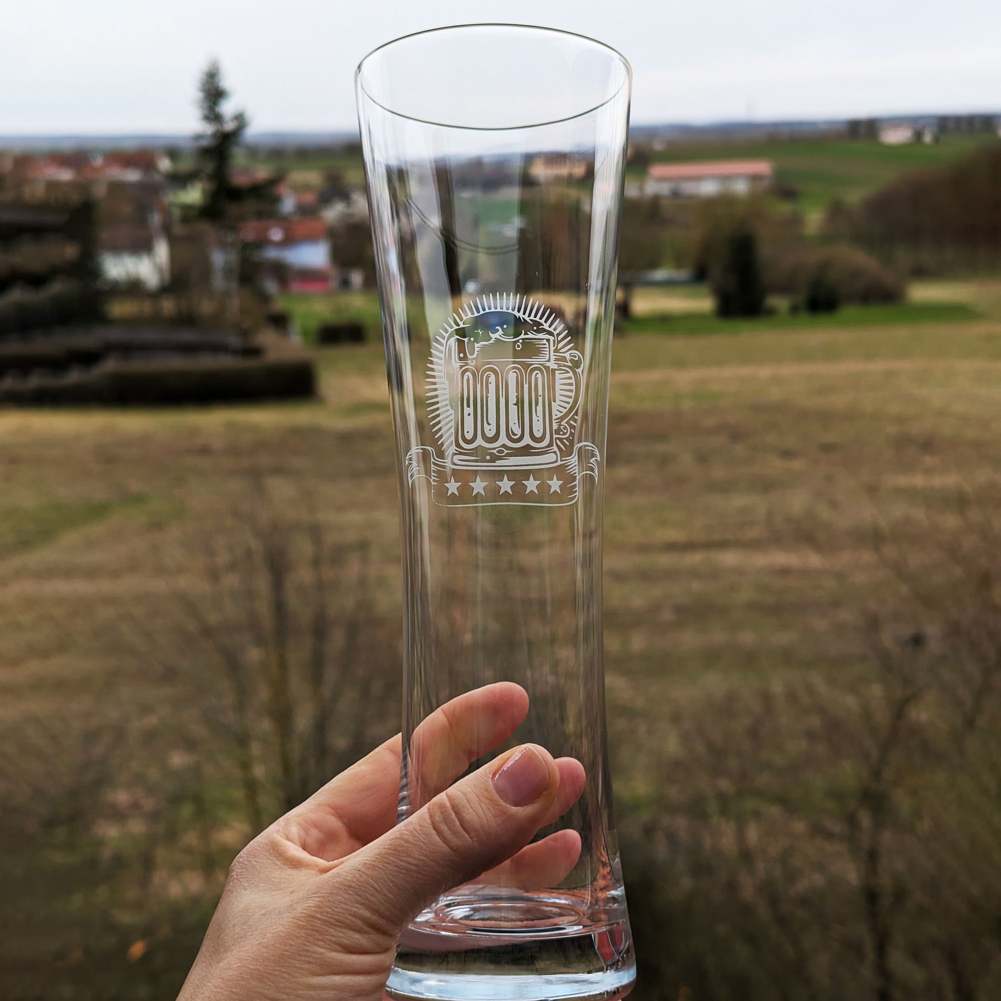 Set Di 4 Bicchieri Da Birra In Vetro, 435 Ml, Per Birra Di Frumento, Congelabili E Lavastoviglie, Regalo Uomo