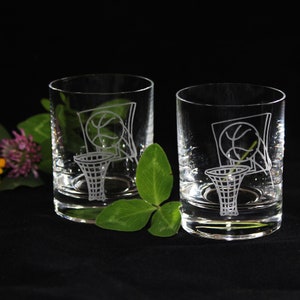 6 Schnapsgläser Basketball Sportmotiv 60 ml Stamper Likörgläser Gravur| Spirituosengläser