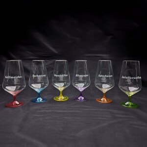 Set of 6 engraved beer glasses | barbecue party glasses | funny glasses | colored glasses | cocktail glasses | glasses with engraving | party | large