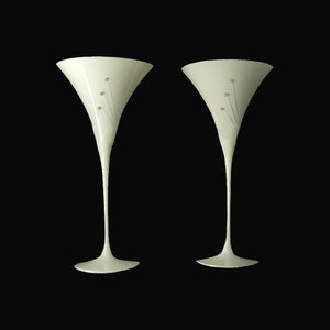 Martini glasses set | engraved and decorated with stones | in box | wedding gift | cocktail glasses