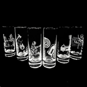 Shot glasses set 50 ml | fire brigade | Firefighters | fire truck | fire extinguisher | Fire