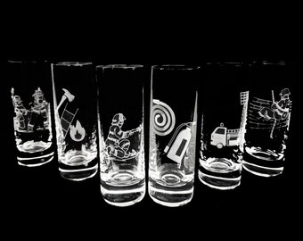 Shot glasses set 50 ml | fire brigade | Firefighters | fire truck | fire extinguisher | Fire