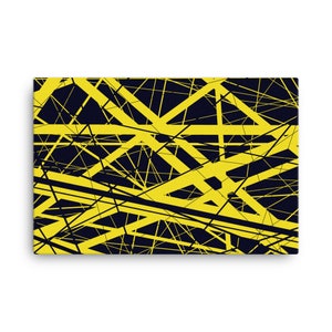 Rock and Roll Guitar God Black Gold Canvas