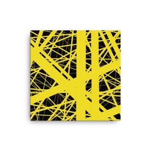 Gold and Black Rock and Roll Guitar God Square Canvas