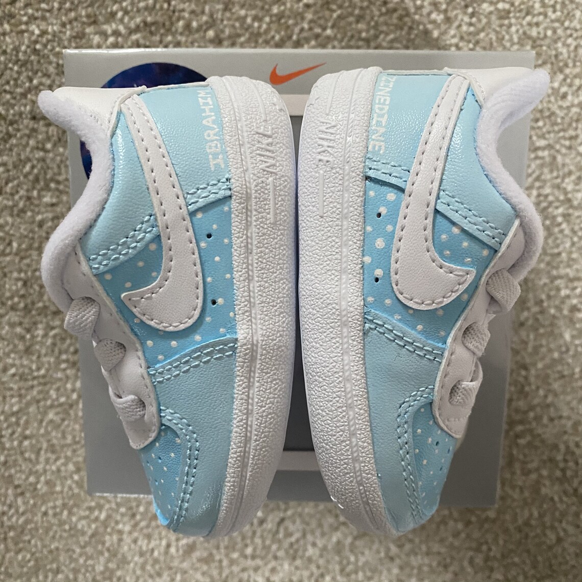 Personalised Baby Nike Air Force 1 Trainers Etsy