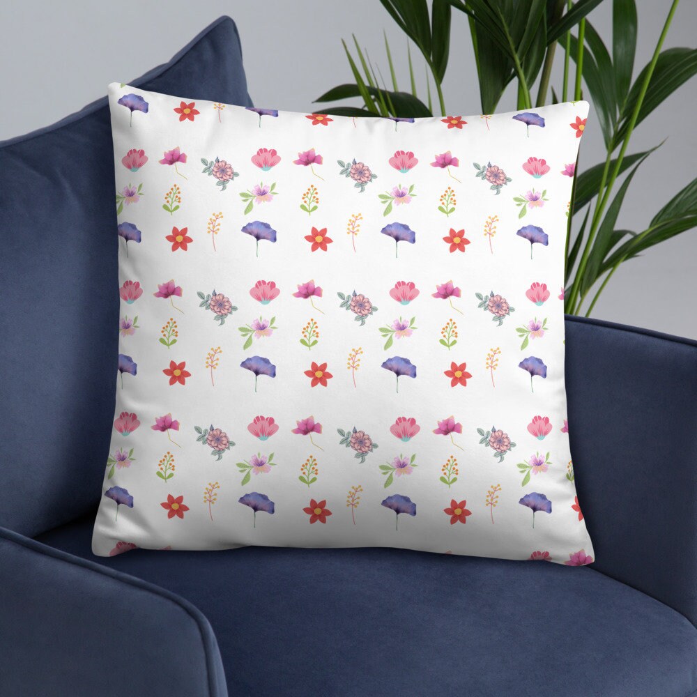 Floral Basic Pillow flower pillow aesthetic pillow Etsy
