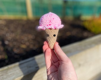 かぎ針編みのアイスクリームコーン、編みぐるみ - Etsy 日本