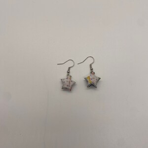 Origami White Summer Stars Earrings