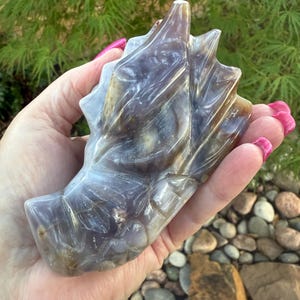 Amethyst Dragon, New palm stone dragon, 4.25”, crystal healing, gifts, altar, high vibration crystals