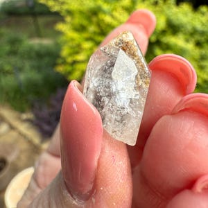 Herkimer Diamond DT Point, Stunning and Rare, high frequency crystals and crystal healing, .75”