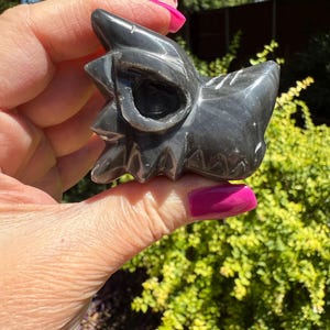Agni Manitite Tektite Dragon Skull 2”, beautifully carved, crystal healing, premium crystals