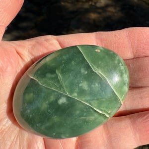 Grape Jade Palm Stone, New, 2.5”, Crystal healing, gift, high vibration crystals