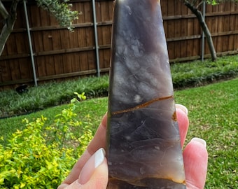 Fabulous Purple Chalcedony Tower, Exquisite, New, crystal healing, high vibration crystals
