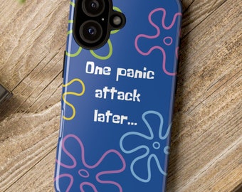 Funny Cartoon Floral iPhone Case: Anxiety Mental Health Phone Cover