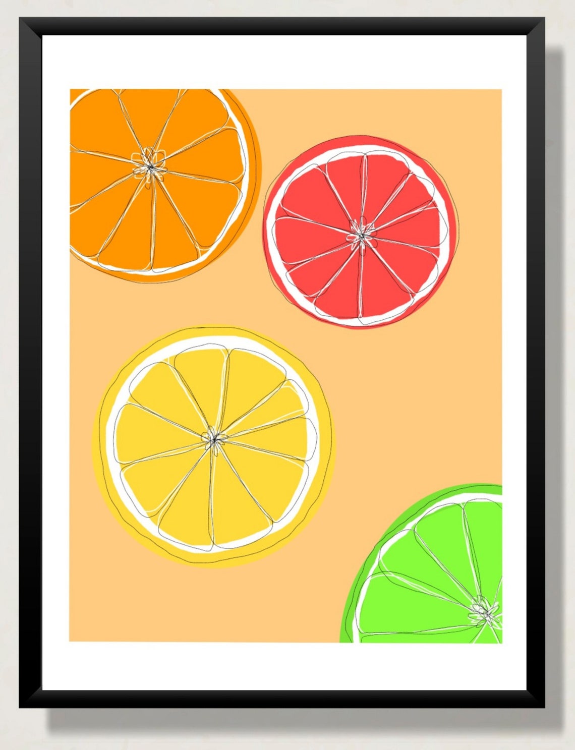 Food Prints/Downloadable Art Set of 3 Wall Art Kitchen Etsy