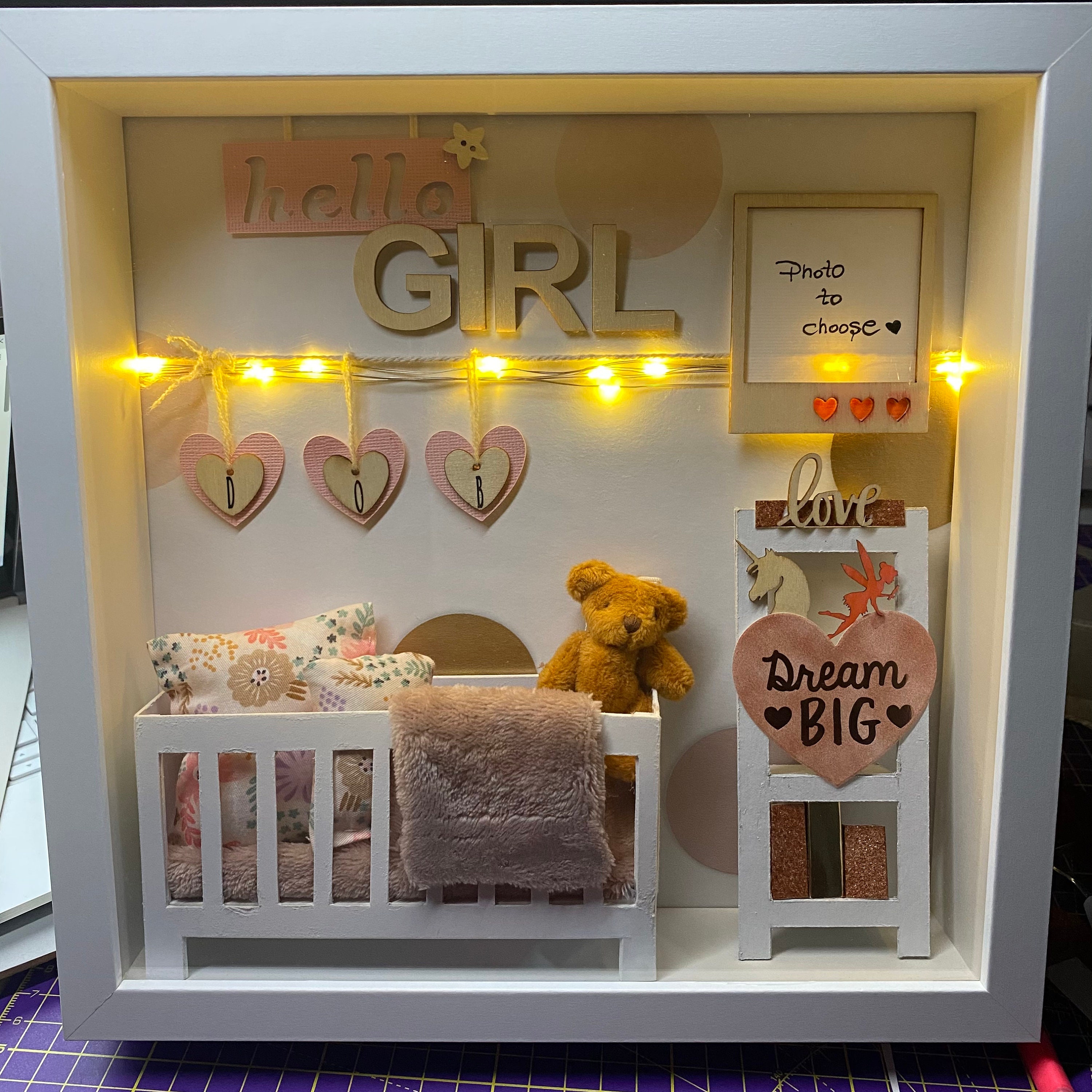 Personalised baby keepsake frame Etsy