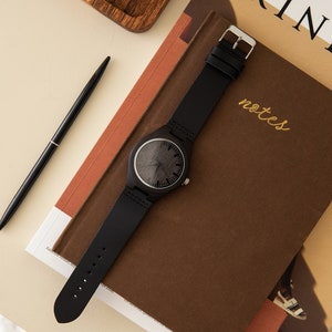 Wood Watch, Wooden Watch, Mens Watch, Groomsmen Watch, Personalized Watch, Engraved Watch, Engraved Wooden Watch, Personalized Wood Watch image 2
