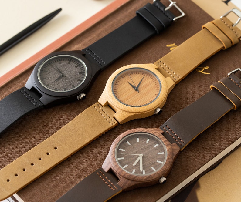 Wood Watch, Wooden Watch, Mens Watch, Groomsmen Watch, Personalized Watch, Engraved Watch, Engraved Wooden Watch, Personalized Wood Watch image 9