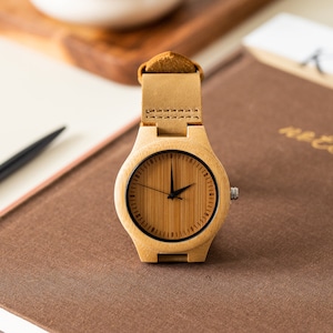 Engraved Wood Watch Gift Box, Wedding Gift for Groom Dad Groomsmen, Brother or Son Birthday, 5th Anniversary for Husband, Gift for Men